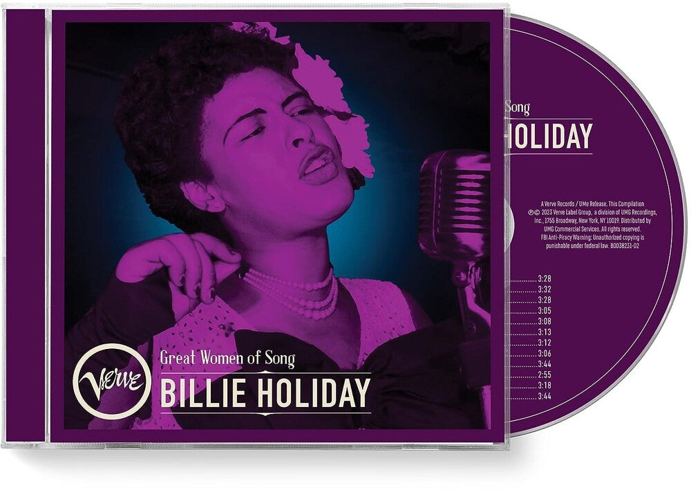 the album cover for Billie Holiday - Great Women Of Song: Billie Holiday