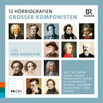 the album cover for J Bach .S. / Mendelssohn / Munich Radio Orchestra - 12 Hoerbiografien Grosser Komponisten Von Joerg