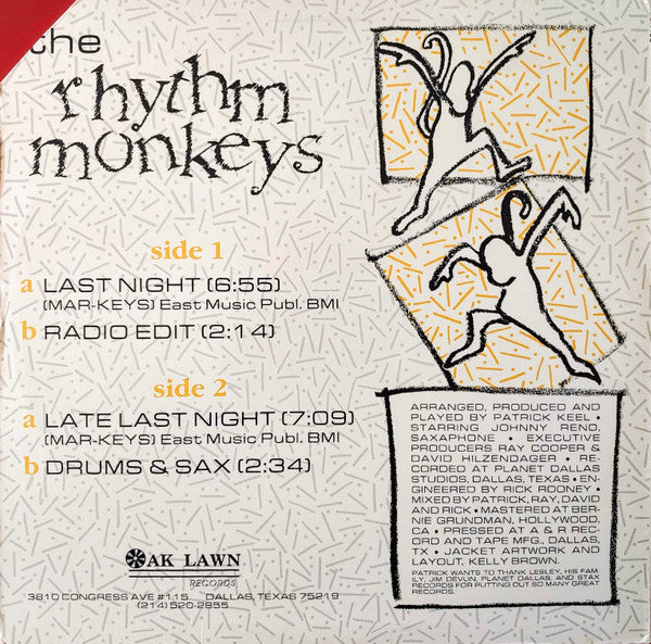 The Rhythm Monkeys : Last Night (12")
