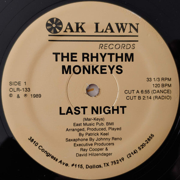 The Rhythm Monkeys : Last Night (12")