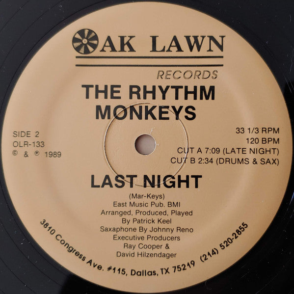 The Rhythm Monkeys : Last Night (12")