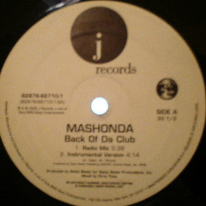 Mashonda : Back Of Da Club (12")