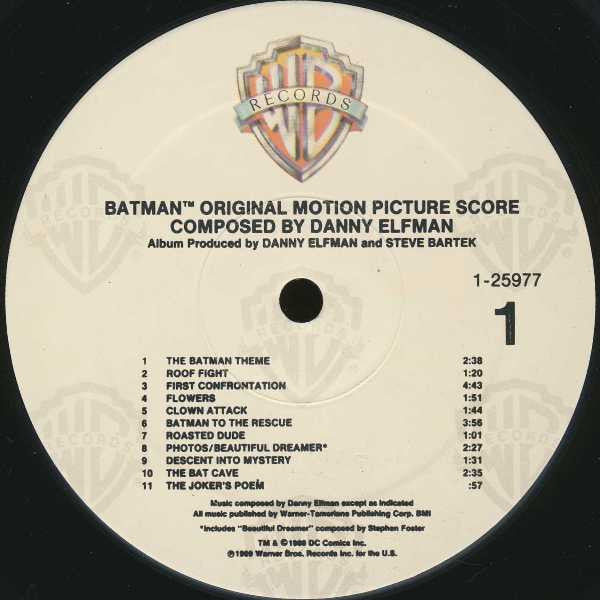 Danny Elfman : Batman (Original Motion Picture Score) (LP, Album)