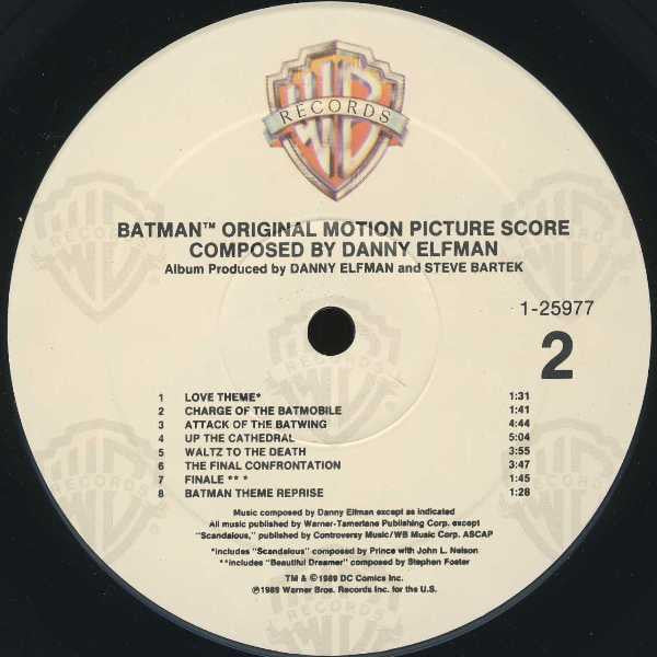 Danny Elfman : Batman (Original Motion Picture Score) (LP, Album)