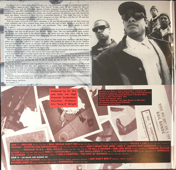 N.W.A* : Efil4zaggin / 100 Miles And Runnin' (2xLP, Comp, RE, RM, Gat)