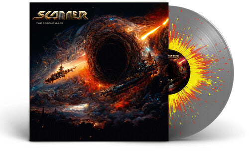 Scanner - Cosmic Race - Salpicaduras plateadas, rojas y amarillas (vinilo)