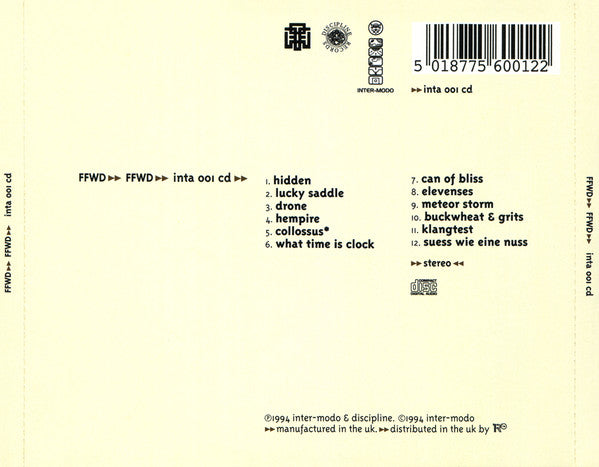 FFWD ▸▸* : FFWD ▸▸ (CD, Album)