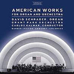 the album cover for David Schrader - American Works for Organ & Orchestra / Various