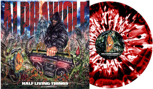 Alpha Wolf - Half Living Things - Vinilo Corona rojo, negro y blanco