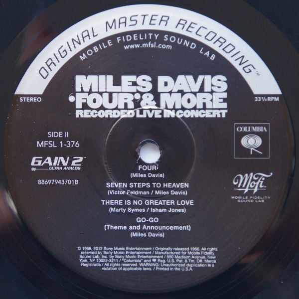 Miles Davis : 'Four' & More - Recorded Live In Concert (LP, Album, Ltd, Num, RE, RM, 180)