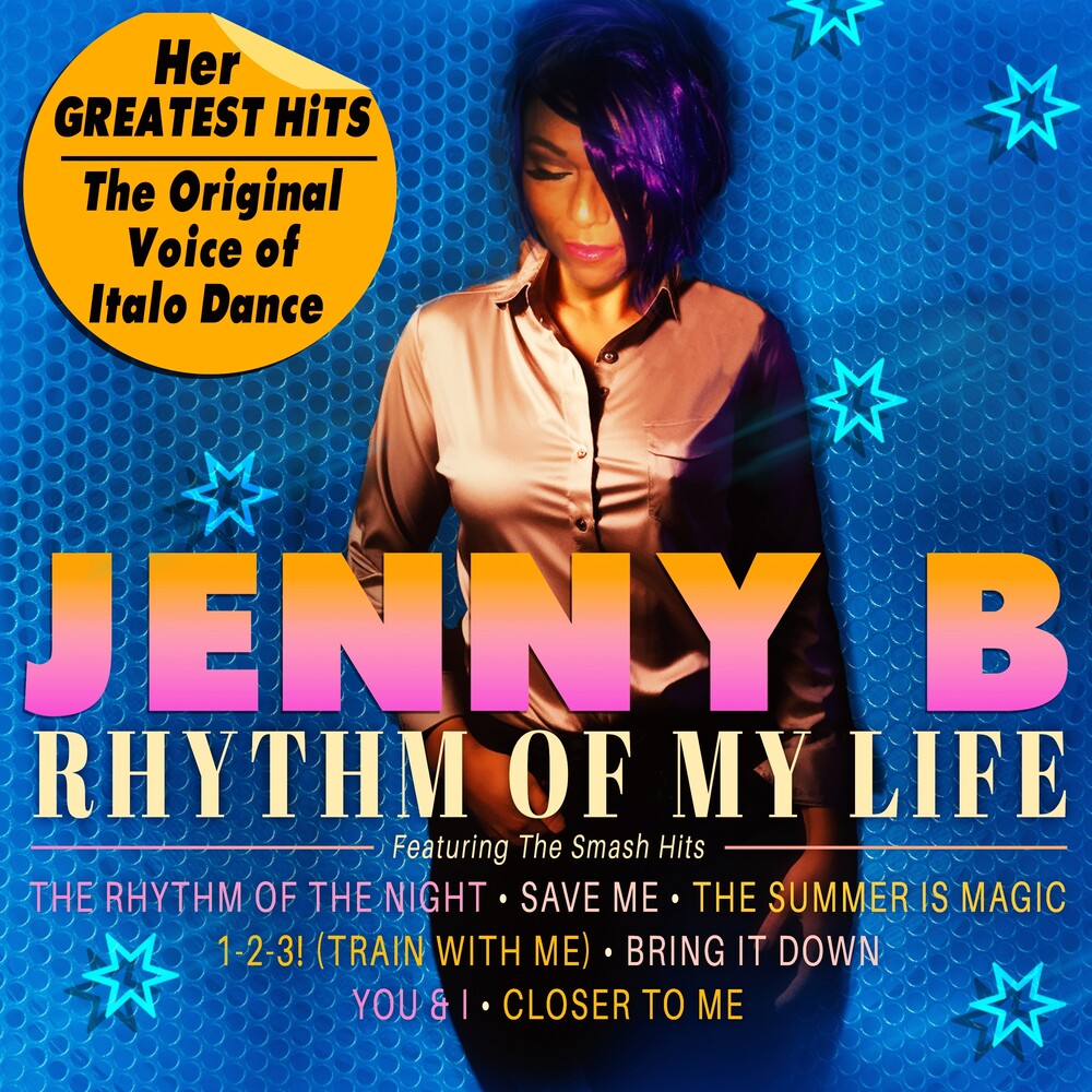 the album cover for Jenny B - Rhythm Of My Life - Her Greatest Hits (Mod)