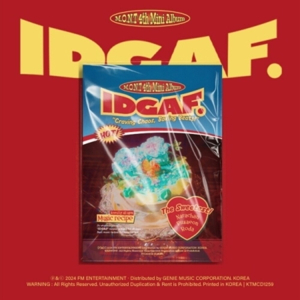 the album cover for M.O.N.T - Idgaf (Pcrd) (Phob) (Phot) (Asia)