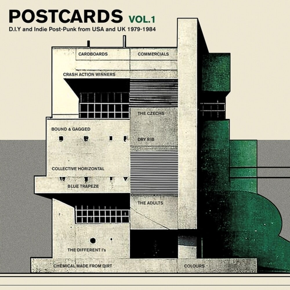 the album cover for Postcards 1: Diy & Indie Post-Punk From Usa / Var - Postcards 1: Diy & Indie Post-Punk From Usa / Var