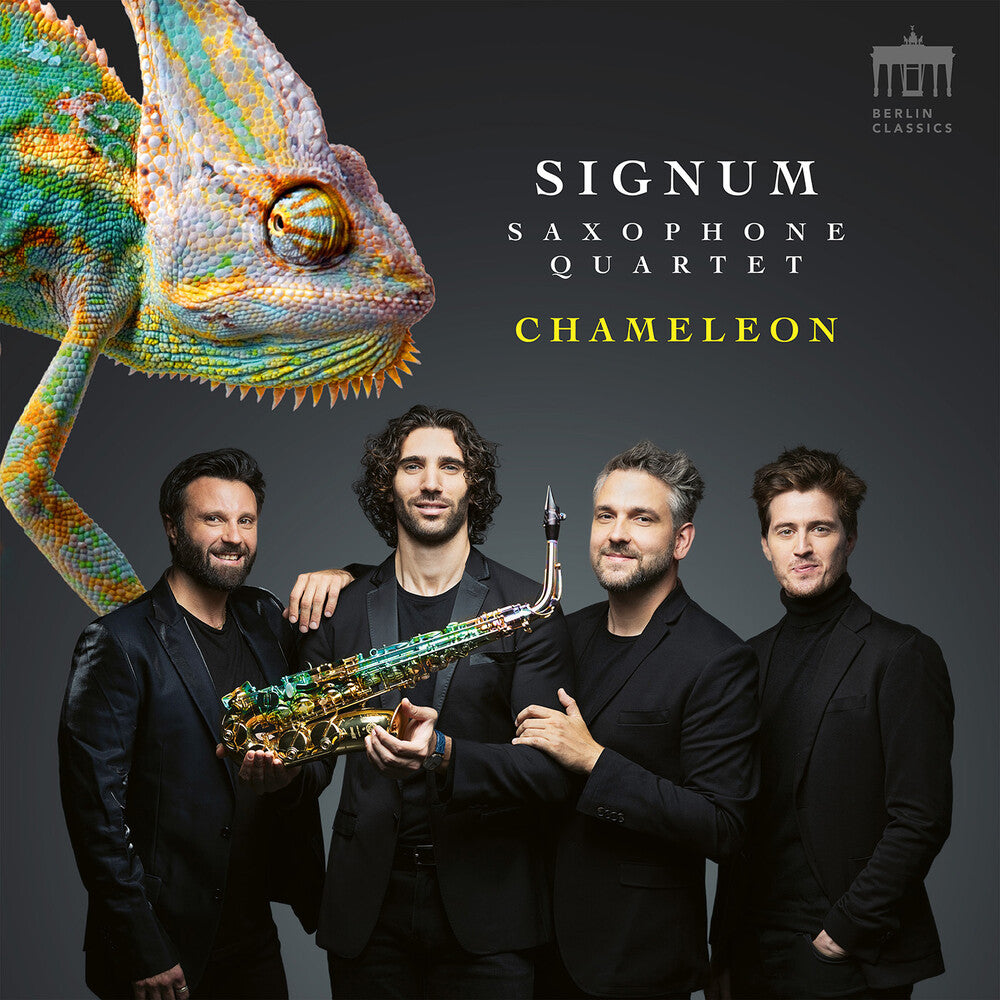 the album cover for Brahms / Bloch / Signum Saxophone Quartet - Chameleon