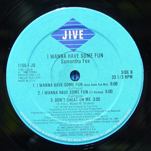Samantha Fox : I Wanna Have Some Fun (12")