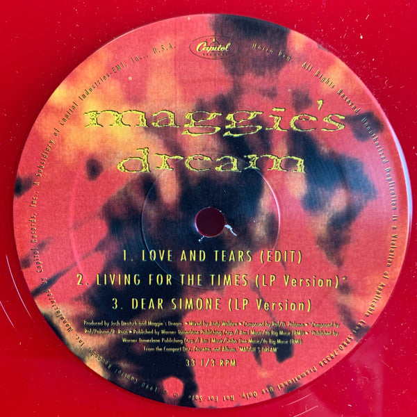 Maggie's Dream : Love And Tears / Living For The Times / Dear Simone (12", Promo, Tra)
