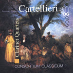 the album cover for A.C. Cartellieri - Clarinet Quartets