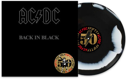 AC/DC - Back In Black: 50.º aniversario - Vinilo jaspeado blanco y negro (vinilo)