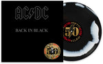 AC/DC - Back In Black: 50.º aniversario - Vinilo jaspeado blanco y negro (vinilo)