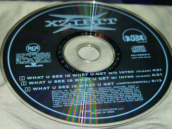 Xzibit : What U See Is What U Get (CD, Single, Promo)