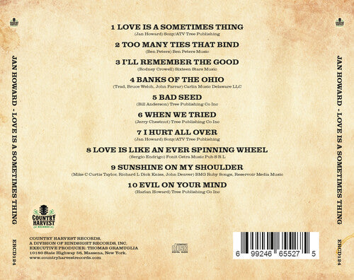 Jan Howard - Love Is a Sometimes Thing (CD)