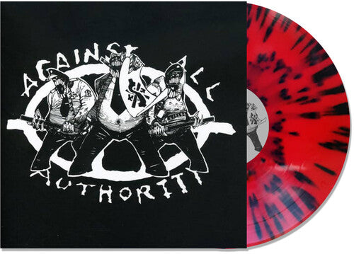 Against All Authority - Resistencia en carretera 24 horas - Rojo con salpicaduras negras (Vinilo)