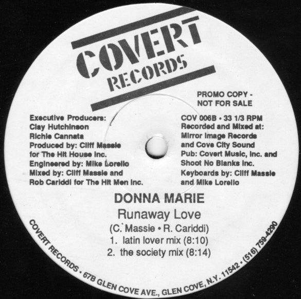 Donna Marie (2) : Runaway Love (12", Promo)