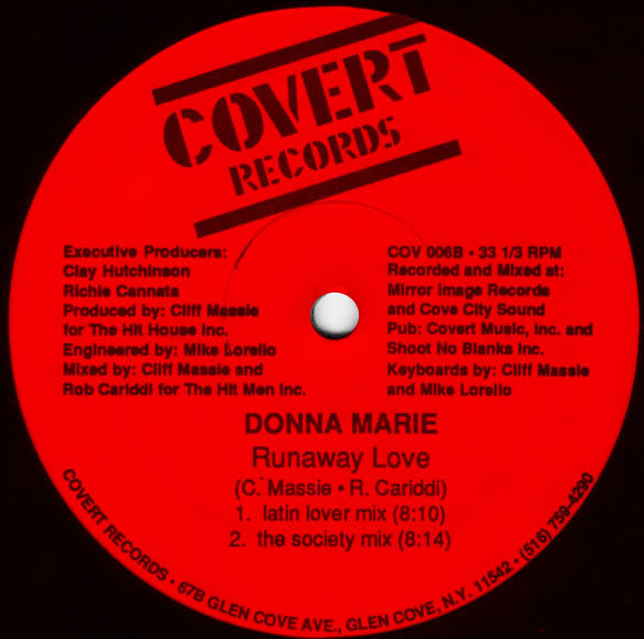 Donna Marie (2) : Runaway Love (12", Promo)