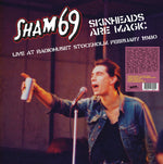 the album cover for Sham 69 - Skinheads Are Magic: Live In Stockholm 02/02/1980