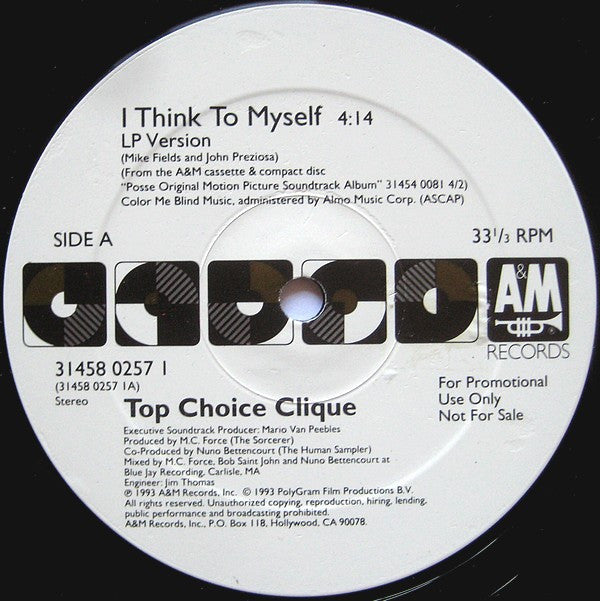 Top Choice Clique : I Think To Myself (12", Single, Promo)