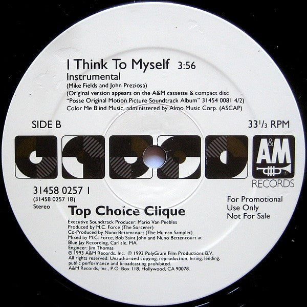 Top Choice Clique : I Think To Myself (12", Single, Promo)