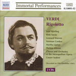 the album cover for Verdi - Verdi: Rigoletto (Bjorling Sayao Warren) (1945)
