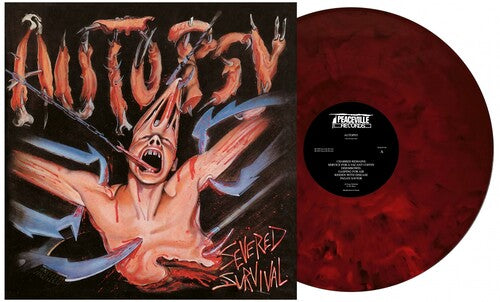 Autopsy - Severed Survival: 35th Anniversary - Funda roja, vinilo jaspeado rojo y negro de 140 g (vinilo)