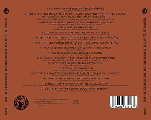 アンソン・ウィークス - アンコレクテッド:アンソン・ウィークス&ヒズ・ホテル・マーク・ホプキンス・オーケストラ - 1932年(CD)