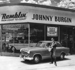 the album cover for Johnny Burgin - Ramblin' From Coast To Coast