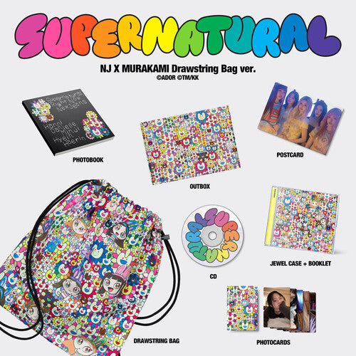 NewJeans - NewJeans 'Supernatural' NJ X MURAKAMI (versión Drawstring Bag) (CD)