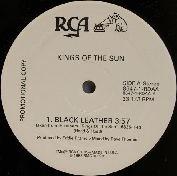 Kings Of The Sun : Black Leather (12", Maxi, Promo)