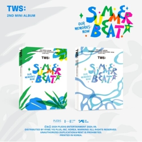 TWS - Summer Beat! - ランダムカバー - 116ページフォトブック、ジッパーポーチ、紙袋、メッセージカード、ステッカーパック、スライドフィルム、フォトカード+フレーム(CD)を含む