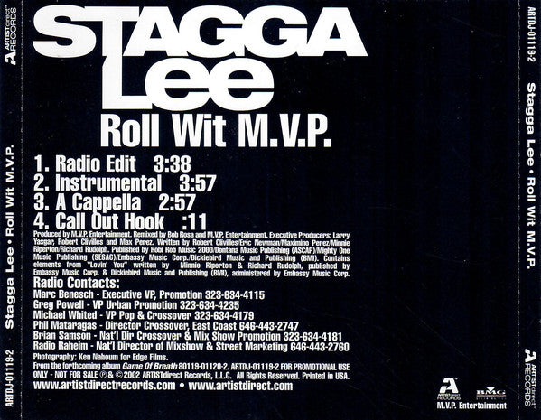 Stagga Lee : Roll Wit M.V.P. (CD, Single, Promo)