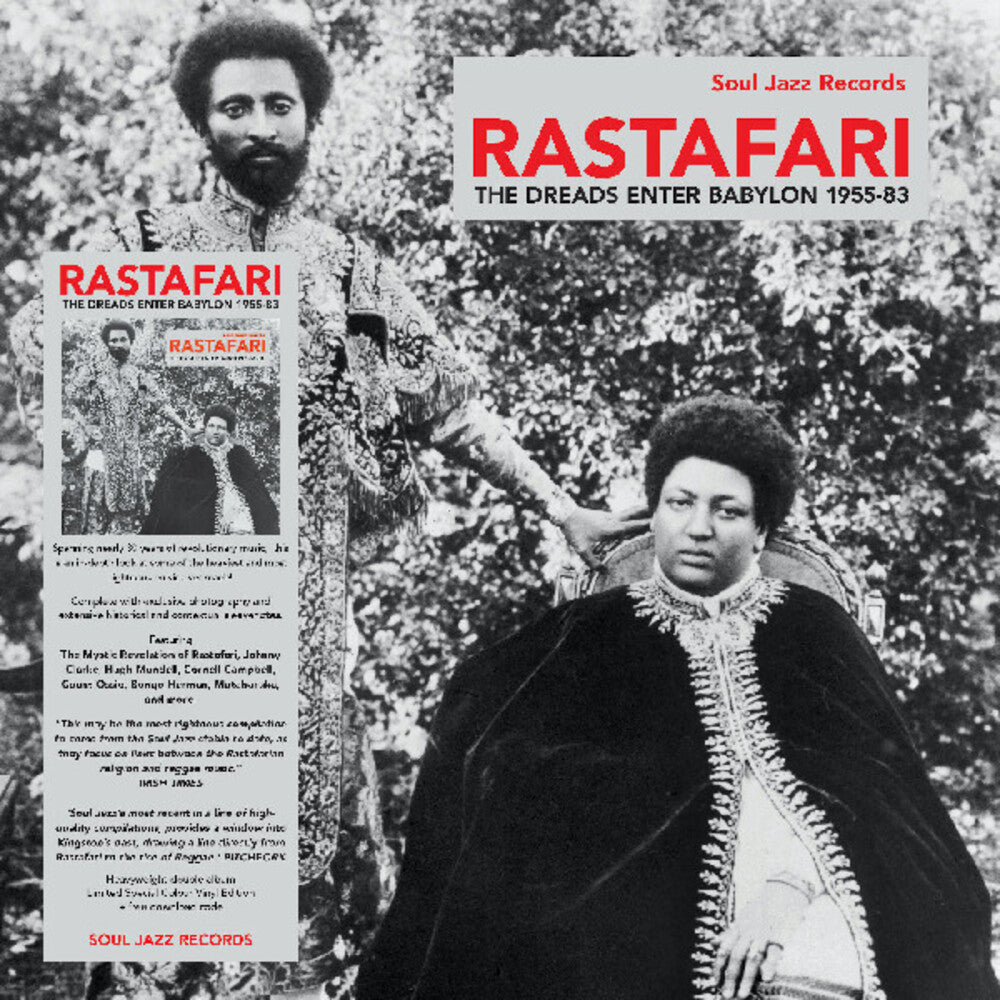 the album cover for Soul Jazz Records Presents - Rastafari - The Dreads Enter Babylon 1955-83