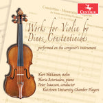 the album cover for Constantinides / Nikkanen / Asteriadou - Works For Violin By Dinos Constantinides Performed