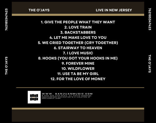 The O'Jays - The O'Jays Live in New Jersey (CD)