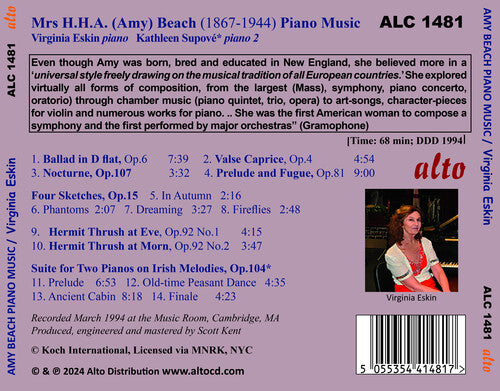 Virginia Eskin - Amy Beach: Favoritos para piano (CD)