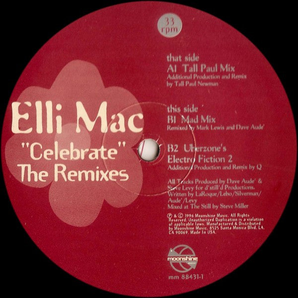 Elli Mac : Celebrate - The Remixes (12", Maxi)
