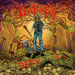 the album cover for Clusterfux - Defy