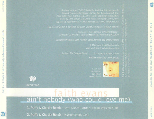 Faith Evans : Ain't Nobody (Who Could Love Me) (Remix) (CD, Single, Promo)