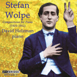 the album cover for David Holzman - Compositions for Piano (1920-1952)