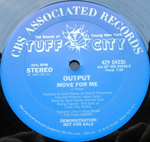 Output (4) : Move For Me (12", Promo)