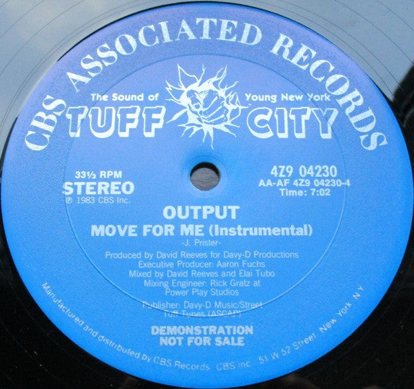 Output (4) : Move For Me (12", Promo)