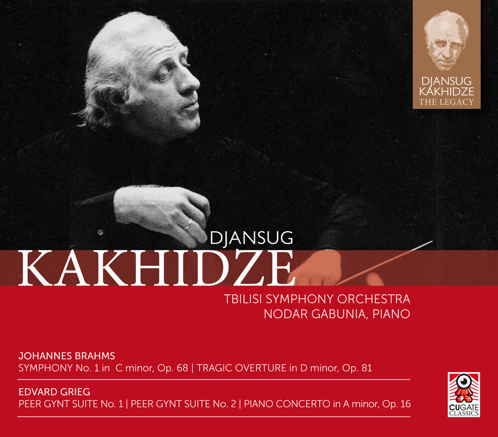 the album cover for Djansug Kakhidze - Brahms: Symphony No. 1 In C Minor, Op. 68 & Grieg: Peer Gynt Suite